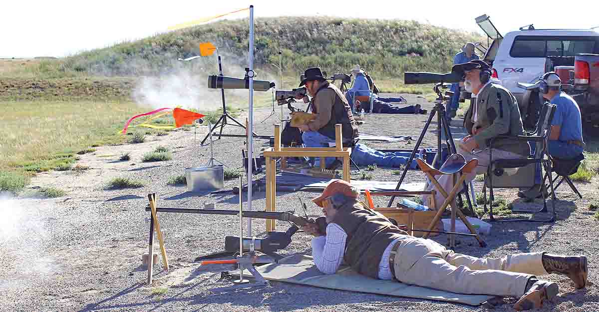 Long-range shooters at the Long Range Championships in Byers, Colorado.